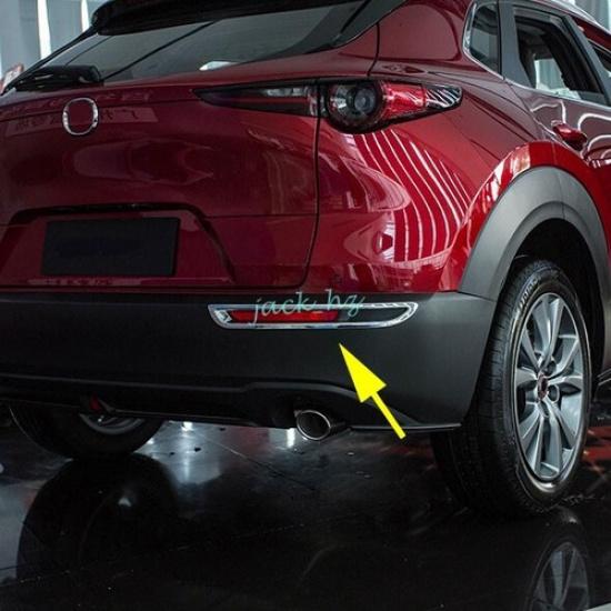 For Mazda CX-30 -2025 Chrome Car Rear Bumper Reflector Fog Light Cover Trims