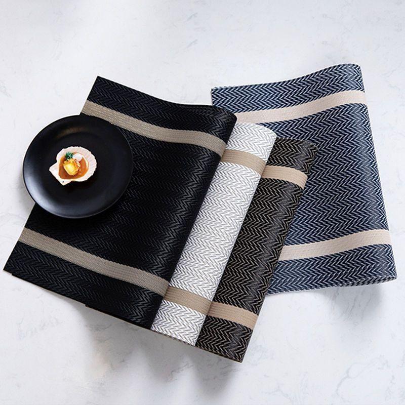 Table Placemat, Tableware Mat, Heat Insulation Mat, Pvc European Style, Light Luxury, Simple Style, No-Wash, Waterproof, Oil-Proof, Heat-Resistant