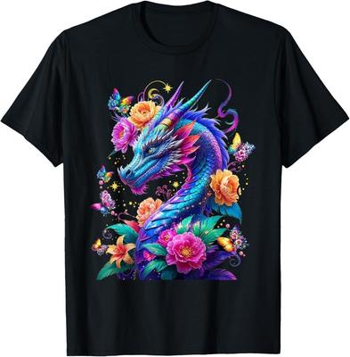 Aquarell Drachenblumen Schöne Kunst Bunt Grafik T-Shirt Unisex T-Shirt