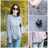 YUN Ink Black Women's Loose Casual Long-Sleeve Shirt Jacket - 2025 Autumn Collection