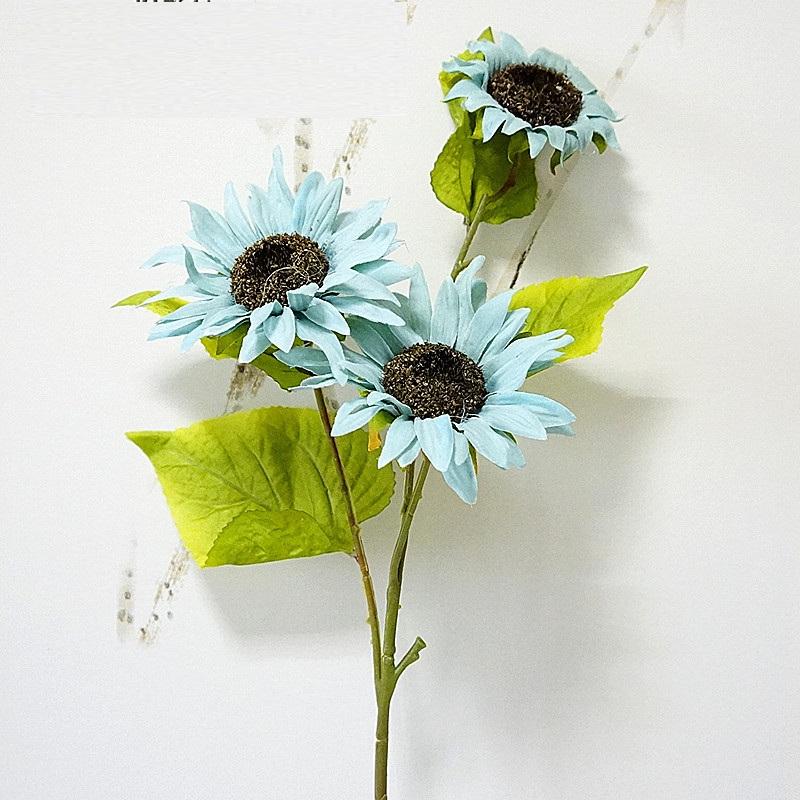 5pcs Artificial Sunflowers Branch Silk Fake Flowers Hotel Restaurant Decor Simulation Countryside Sunflower Home Decoration