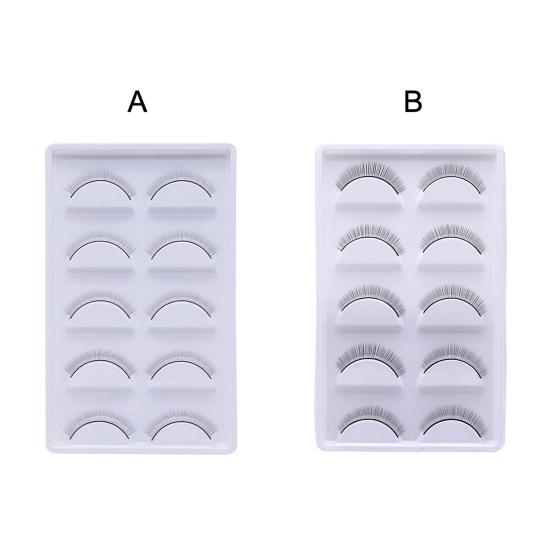 5Pairs/Box False Eyelashes Fine Craftsmanship Convenient Fiber Makeup Extensions Eye Lashes for Practice