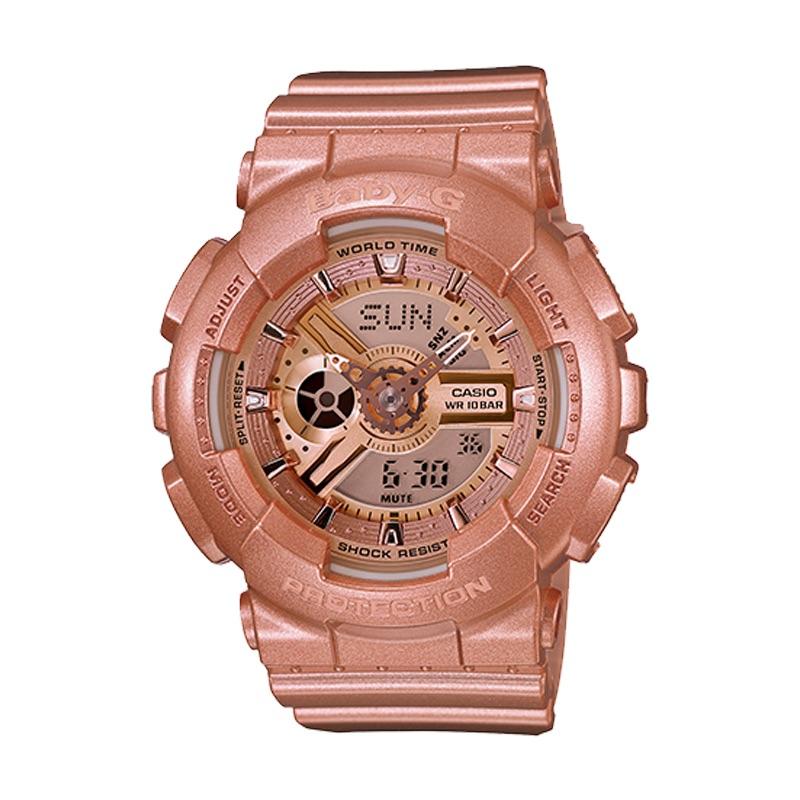 

Casio CASIOBABY-G series dual display quartz movement resin strap Japanese and Korean watch women s watch pink dial BA-111-4A розовый