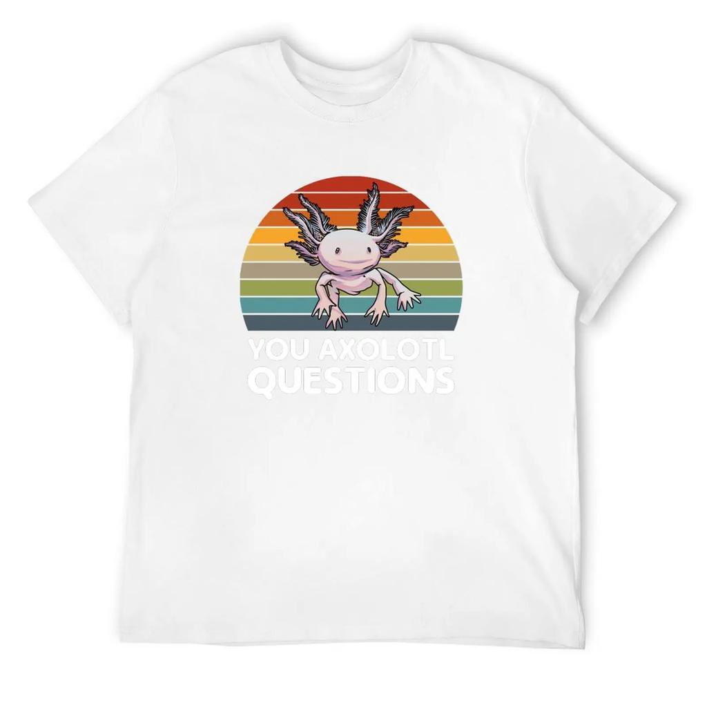 T-shirt You Axolotl Questions Vêtements Vintage Vêtements Homme Vêtements Esthétiques T-shirts Lourds Pour Hommes