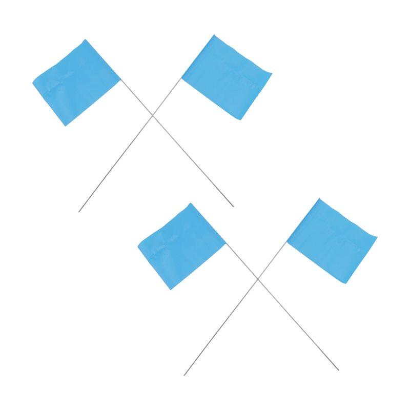 

M-Modern-Marking Flags Marker Flags For Lawn 30 Pack, PVC Small Flags,Marking Flags Lawn Flags, Garden Flags,Survey Flags синій