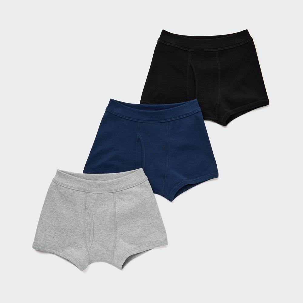 

UNIQLO BOYS Трусы-боксеры однотонные 3P