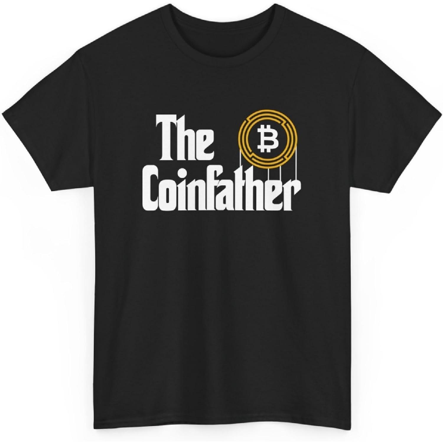 The Coinfather T-Shirt - Bitcoin Shirt, Cryptocurrency - Crypto Dad Investor Gift Black XXXXXL разноцветный