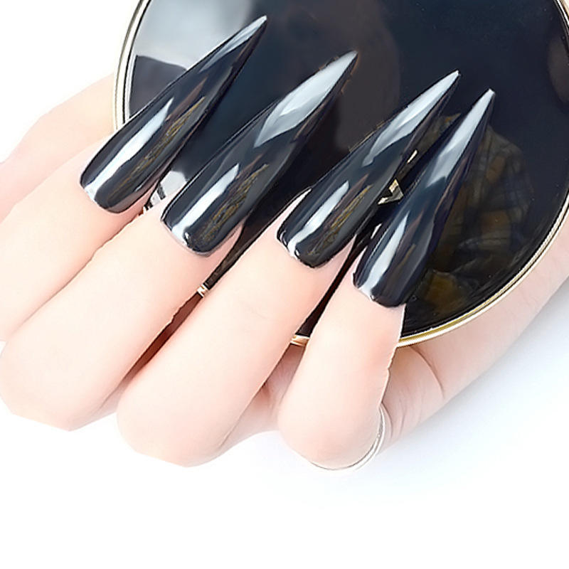 1G/Box Super Magic Mirror Black Nail Glitter UV Gel Polish Chrome Nail Art Pigment Dust Manicure Decorations For Nails DIY