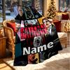 Custom Name Personalized Batman Print Blanket, Home Decor, Bedroom, Sofa, Camping, Couch, Gifts for Birthday Christmas