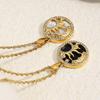 MamacitaSlay 316L Stainless Steel Shell Zircon Sun Pendant Necklace 18K Gold Plated Waterproof Jewelry Women's Creative Necklace