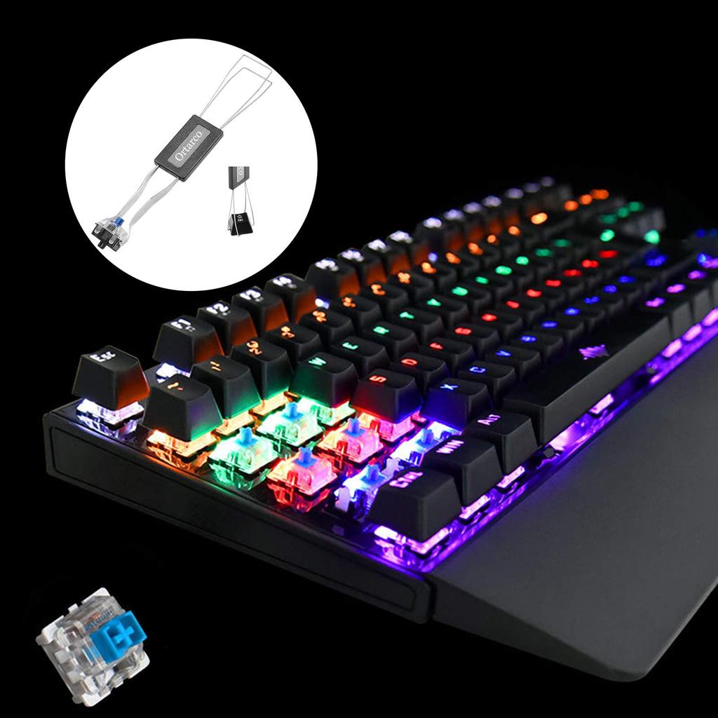 Ortarco Keycap Puller for Mechanical Keyboards Stainless Steel Keycap Remover Tool Fixed Keyboard Black