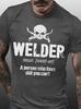 Unisexs Funny Welder Definition Fixes Shit Text Letters Casual Cotton Tshirt