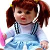 12 Zoll Prinzessinnen-Babys mit Kleid & Spiegelkamm, Silikon-Rollenspielzeug