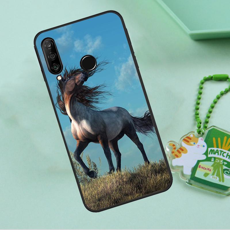 Galloping Horse For Huawei Nova 12i 12s 7i 8i 11i 9 10 SE Y90 Y60 Y70 Y72 Y61 Y91 P30 P40 Lite P60 Pro Case