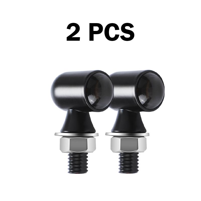 

2/4 шт. Ретро мотоциклетный указатель поворота, дымовая линза, светодиодная индикаторная лампа 12 В, янтарная светодиодная сигнальная лампа M8, подходит для Cafe Racer 2pcs Black