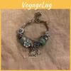 Silver Butterfly Beaded Jewelry With Mixed Materials For Casual Stylish Accessory Men Women