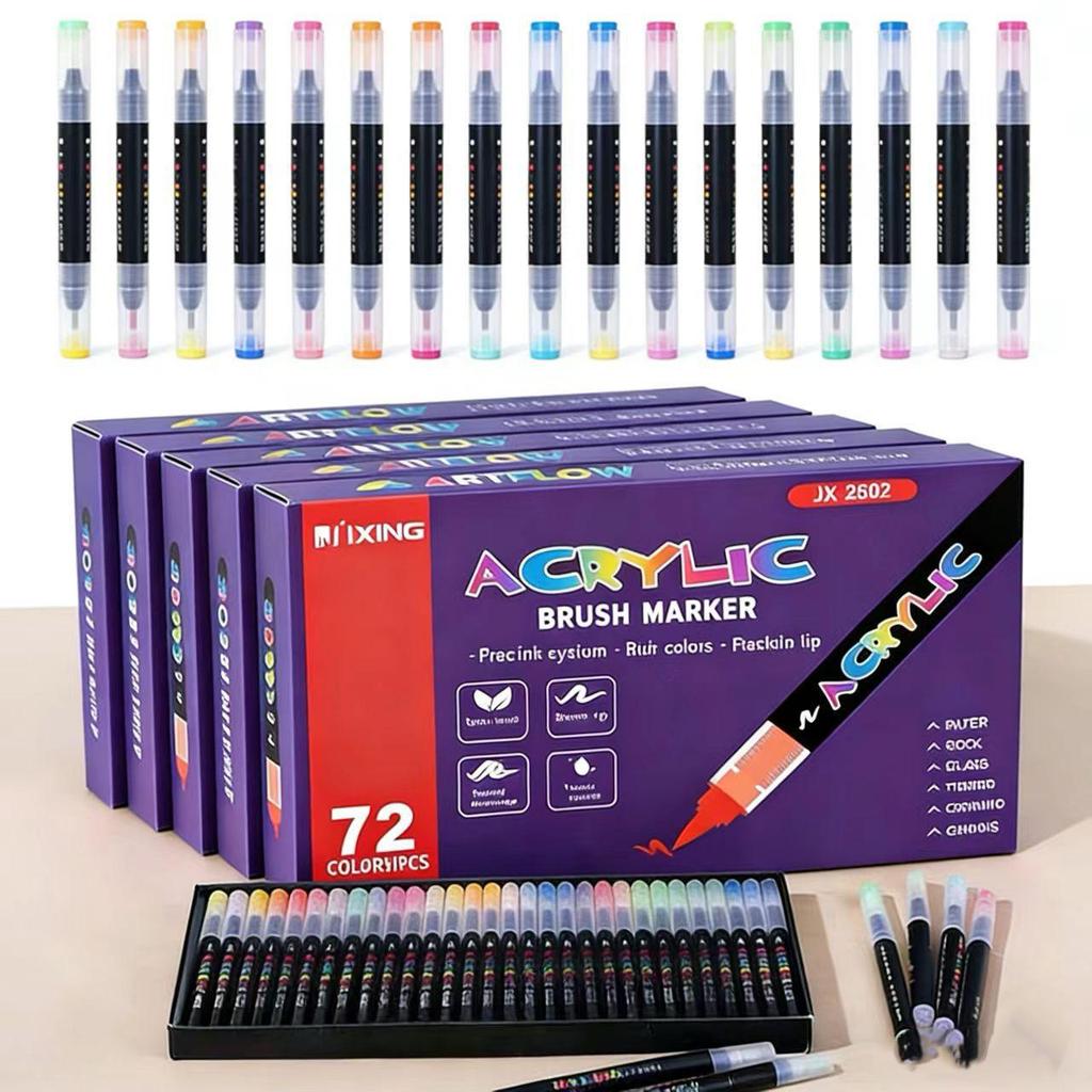 Top-Selling Direct Liquid Soft-Tip Acrylic Marker: Opaque DIY Watercolor Pen with 24 or 36 Colors for Outlining & Hand-Painting.