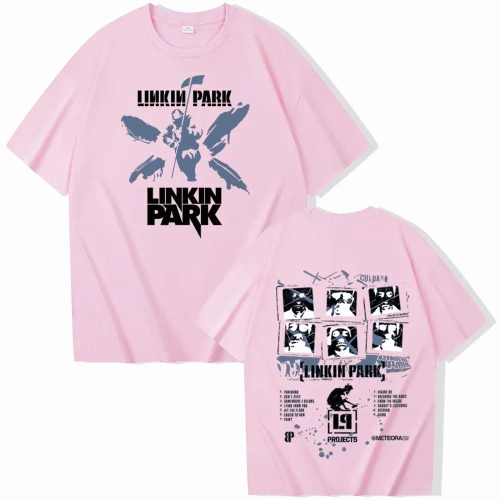 2025 Sommar Ny Linkin-Park T-shirt Herr- och Dam Harajuku O-hals Sommar Casual Skjorta Gåvor Sportkläder Herrkläder