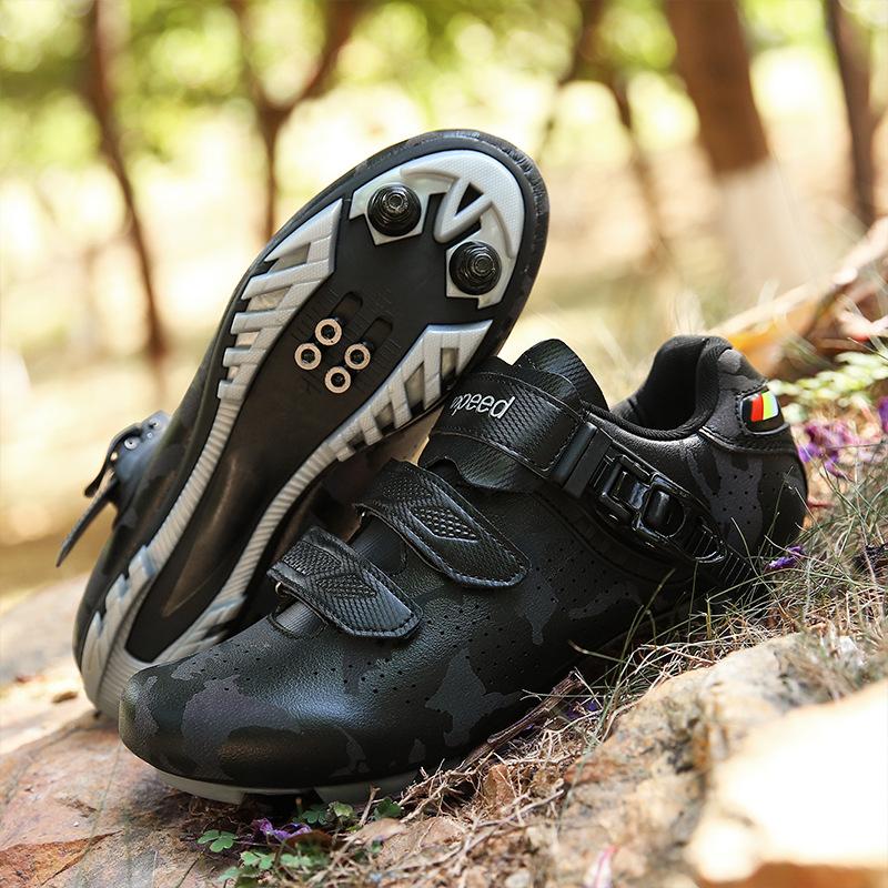 Scarpe da Ciclismo da Esterno Uomo e Donna Adulti Fibbia a Velcro Scarpe da Strada con Attacco Scarpe da Montagna con Attacco Scarpe da Ciclismo Sbloccate
