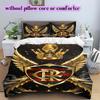 Flamengo football soccer Pattern Bedding,Quilt Set Quilt Cover Pillowcase Home Birthday Gift (1*duvet cover+2*pillowcase,without core)