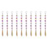 Glass Sunlight Pendant Set, 10 Piece Faceted Accent for Window Display, Party Styling and Home Room Display Use