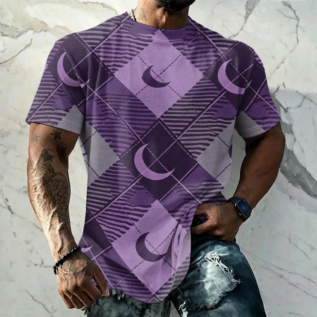 Men's Halloween Vintage Short Sleeve T Shirt Loose Breathable Summer Sports Streetwear Casual Everyday Top with Graphic Print