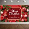 Celebration Display Ribbon Accents New Year Display Yuletide Backdrop Holiday Decorative Christmas Banner For Festive Party Home