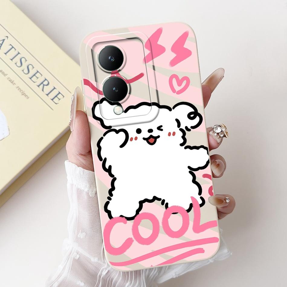 For Vivo Y17s Case VivoY17s Y 17S 4G 2024 Cute Panda Rabbit Cartoon Soft Silicone Shockproof Phone Cases