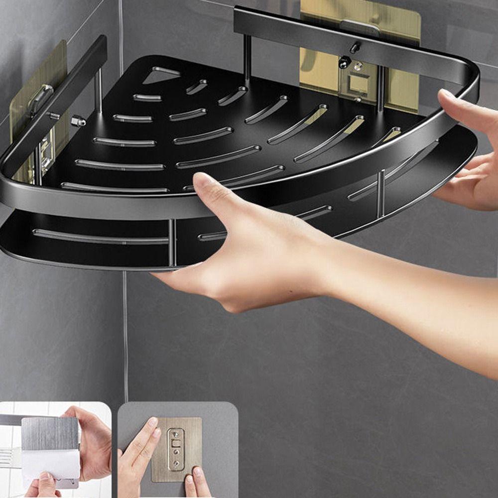 Facilities Toilet Bathroom Storage Rack Triangular Storage Rack Storage Holder Nail Free Rack