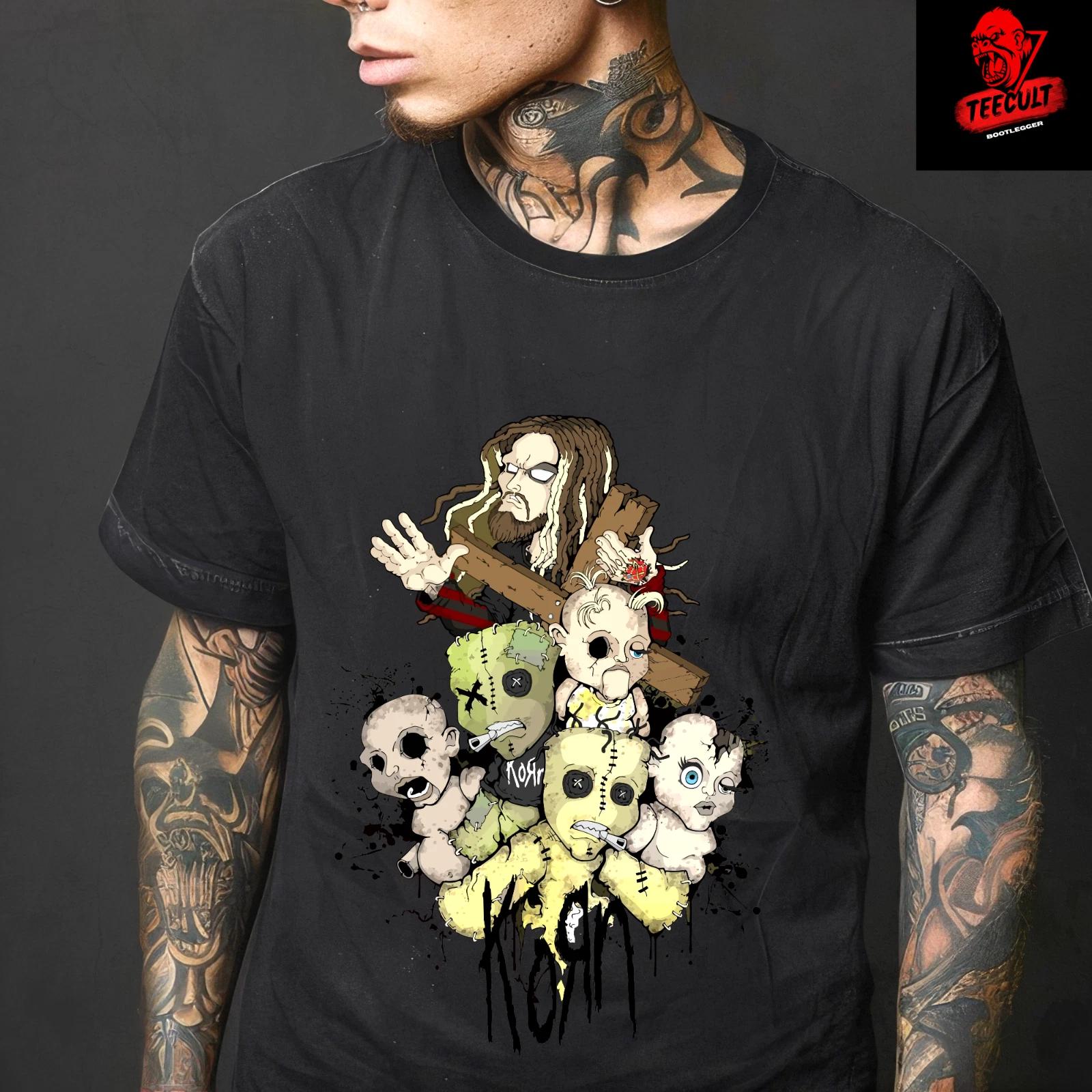 Men s and Women s T-shirts Korn Heavy Metal Rock Tee Unisex Heavy Cotton Premium S