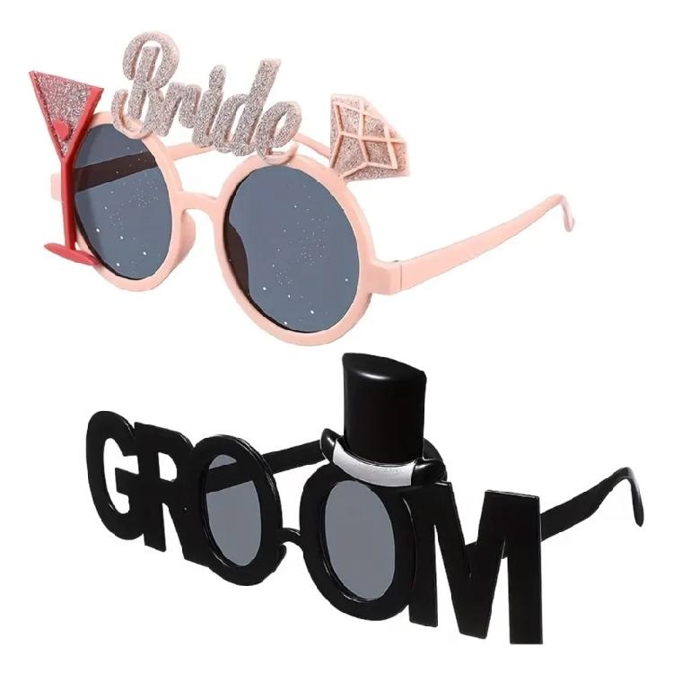 Amusing Novelty Wedding Glasses Plastic Frame Playful Reception Eyewear For Brides Grooms Lightweight Durable Party Accessories