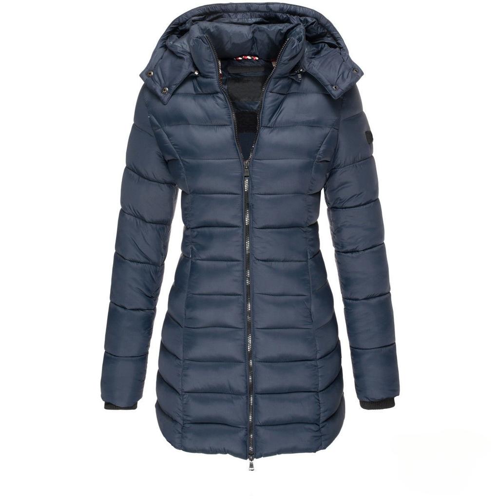 Women Medium and Long-cut Slim-fitting Cotton-padded Jackets, Warm Down Cotton-padded Clothes