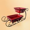 Christmas Ceramic Sled Storage Small Pull Cart Candy Plate Ins Ornament Decoration Creative Snack Plate Small Trailer