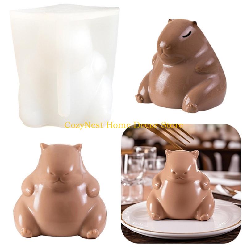 92MF Lovely Animal Baking Molds Castings Molds Capybara Silicone Moulds Epoxy Resin Molds Plasters Molds Chocolate Molds China Mainland