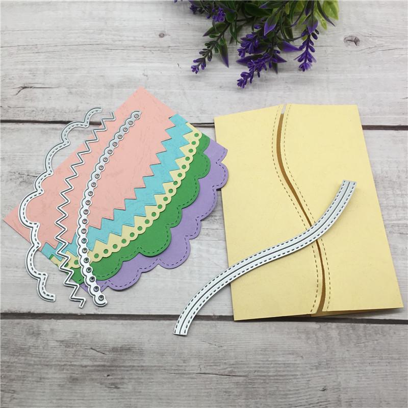 Wave border Metal Cutting Dies Stencils Die Cut for DIY Scrapbooking Album Paper Card Embossing
