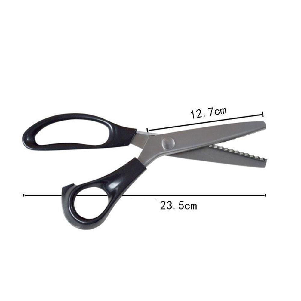 Professionelle Zackenschere Schneiderschere Zickzack-Schnitt Nähschere Kleidermacherschere Schneiderschere Schwarze Schere