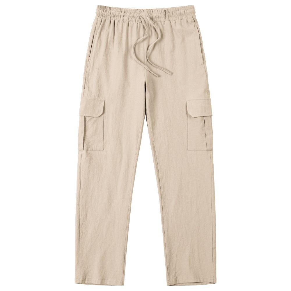 Four Seasons New Linen Men's Casual Pants Sports Wide Leg Pants Men's Overalls