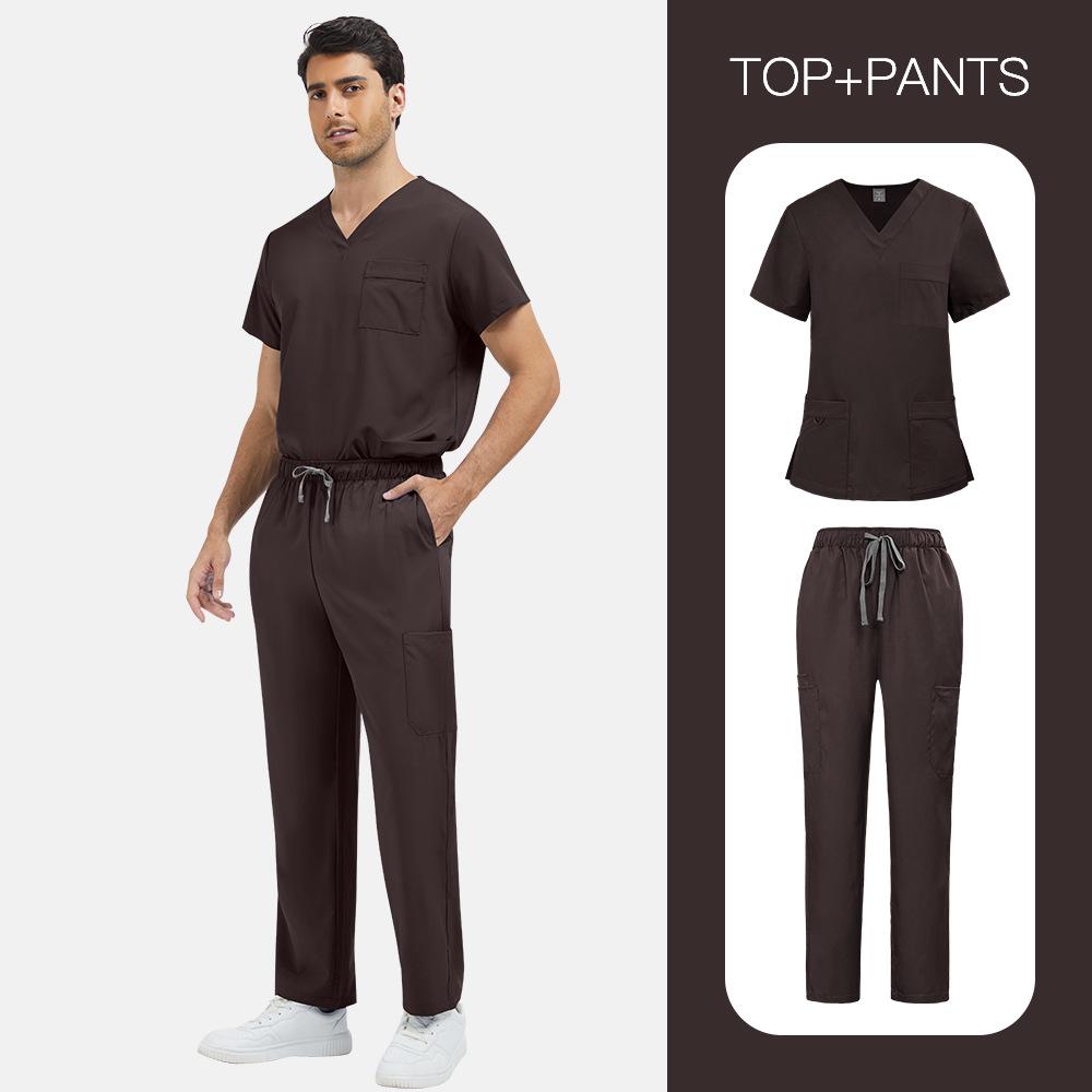 Unisex Plus Size Nurse and Salon Uniform Set - Various Colors Available