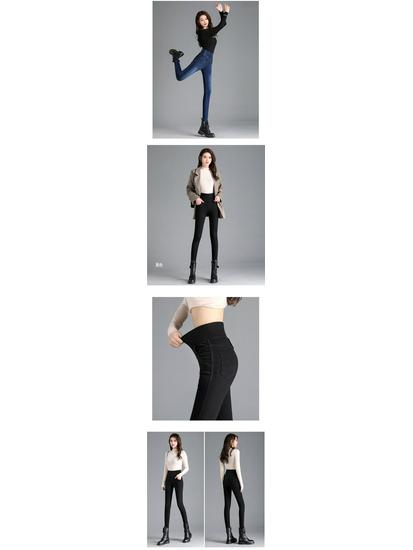 Women's 2025 Spring High Waist Elastic Tummy Control Jeans - Slimming Stretch Plus Size Skinny Pants