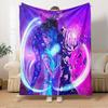 K POP Anime Girls Group Four Seasons Soft Warm Blanket All Season Thick Knit Polyester Bedspread for Bed, Camping, Travel