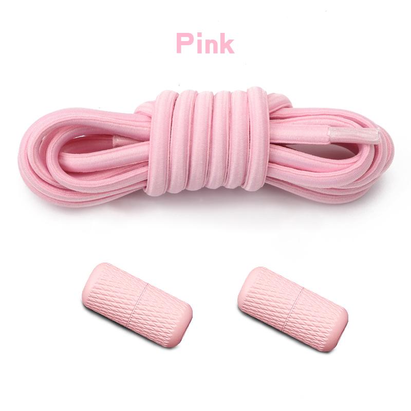 Round Elastic Laces without ties Metal Buckle Shoelace Sneakers Flat Shoes no tie shoelaces Shoe Accessories 1Pair/2Pair