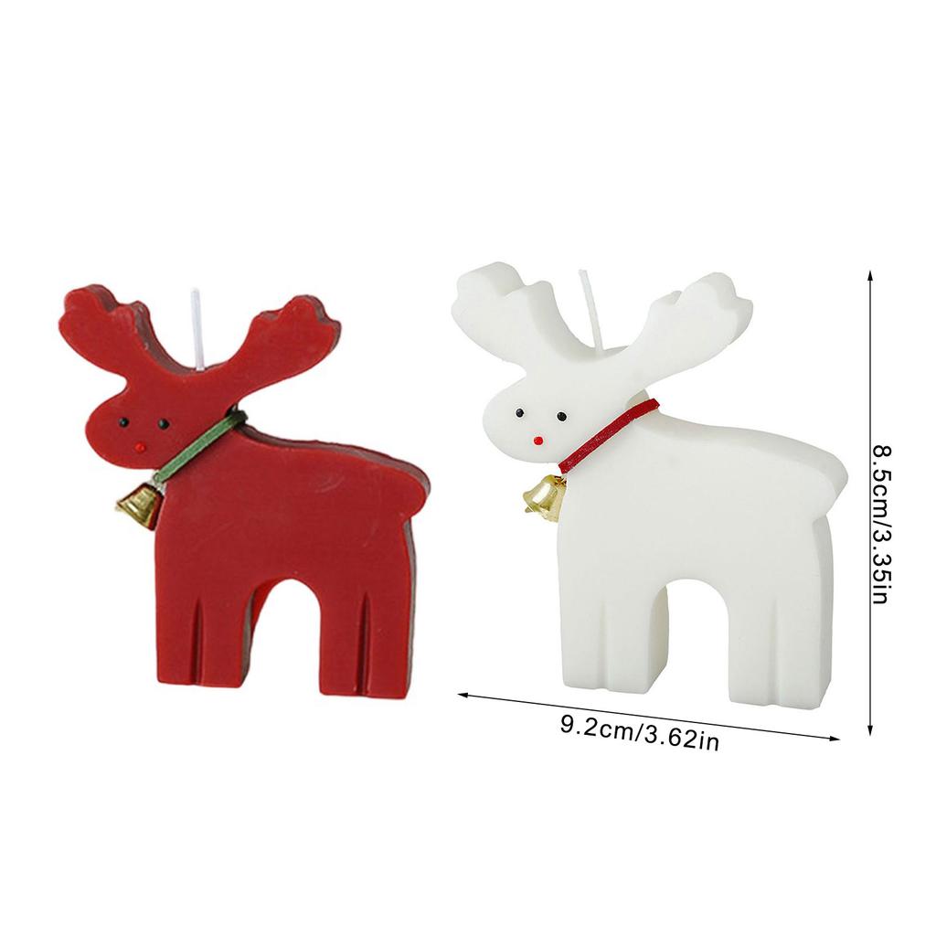Christmas Deer Shape Candle with Paraffin and Soybean Blend for Warm Fragrances and Festives Atmospheres Enhancement