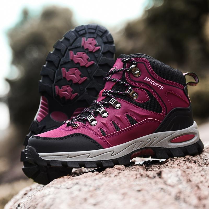

Waterproof Men Hiking Shoes Outdoor Trekking Shoes Men Ankle Hiking Boots High-top Outdoor Hiking Boots Unisex 47 рожевий