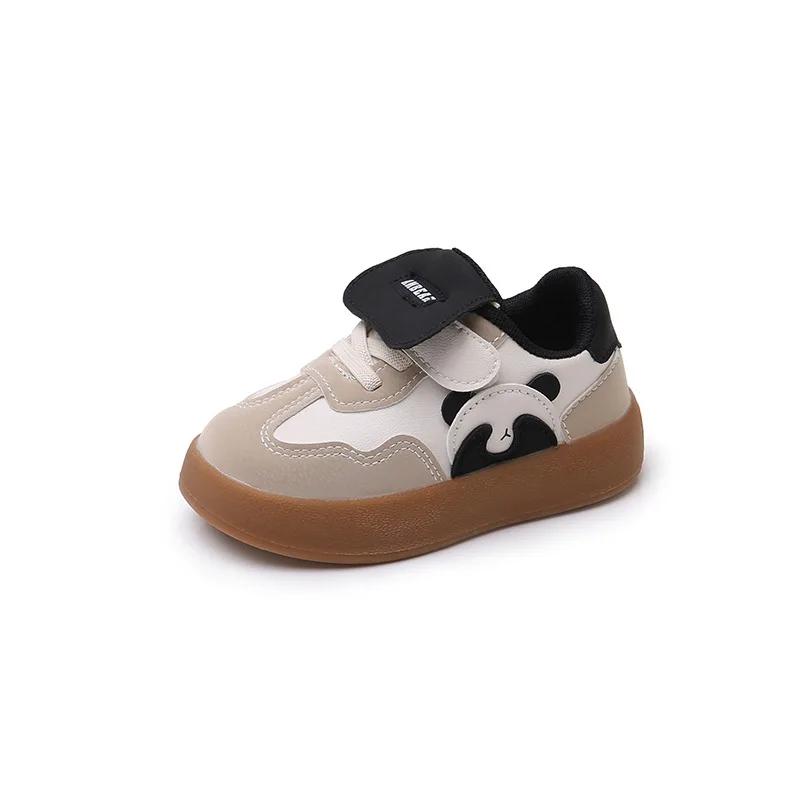 

Children Sneaker Versatile Spring Autumn Flat Shoes Cute Cartoon Panda Shoes Little Kids Casual Shoes Girls Boys Footwear I01266 22 чёрный
