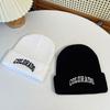Men's Autumn/Winter Knit Beanie - Korean Style Letter Embroidery, Hip-Hop, Versatile Ear Protection Beanie.