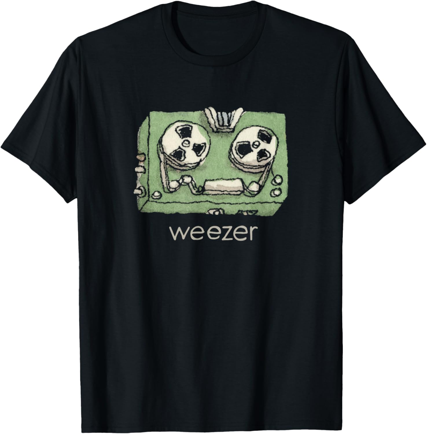 Weezer Black Unisex - Small - Short Sleeve - Crew Neck - Modern Letter Print - Official Merchandise Unisex T-Shirt M