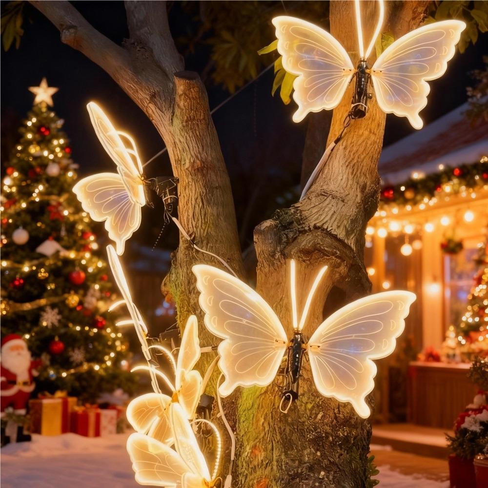 Ljb// Butterfly Pendant With Warm Light, Static Led, 40.