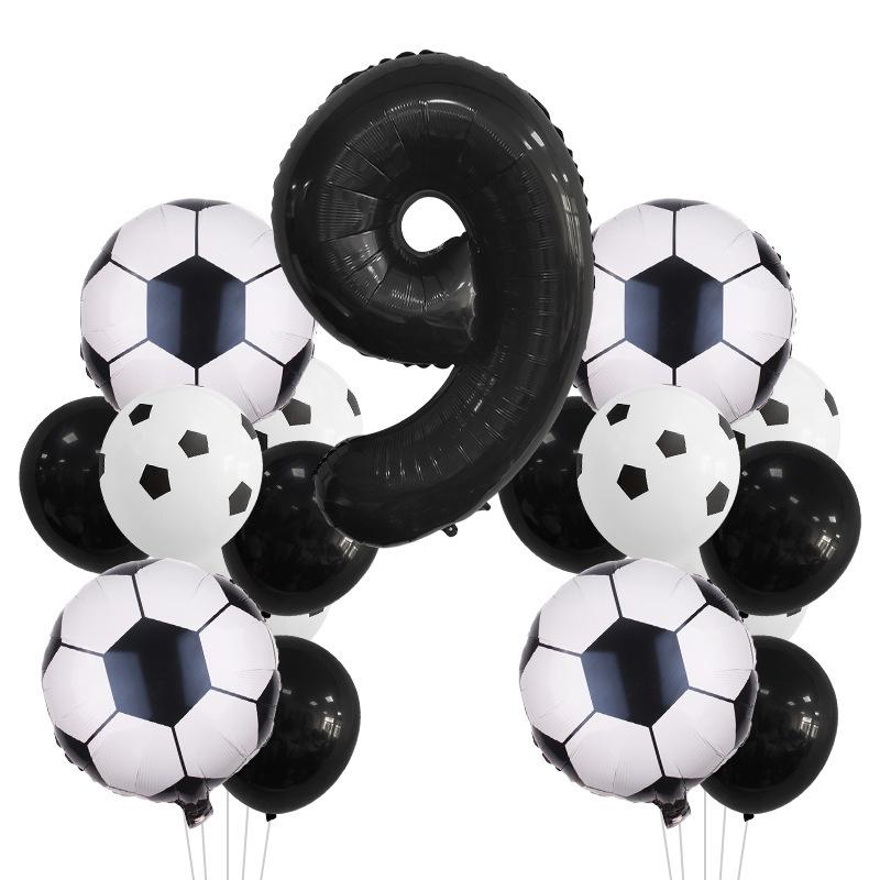 

Football Series Birthday Party Balloon Decoration Scene Arrangement Aluminum Film Balloon Set 9