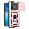For vivo V60 5G Case with Slide Camera Lid PC+TPU Kickstand Phone Cover