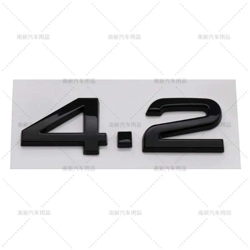 3D ABS Letters 2.4 3.6 4.2 Car Rear Trunk Tailgate Side Fender Badge Emblem Sticker Decals For Audi A4 A5 A6 A7 A8 Q3 Q5 Q7